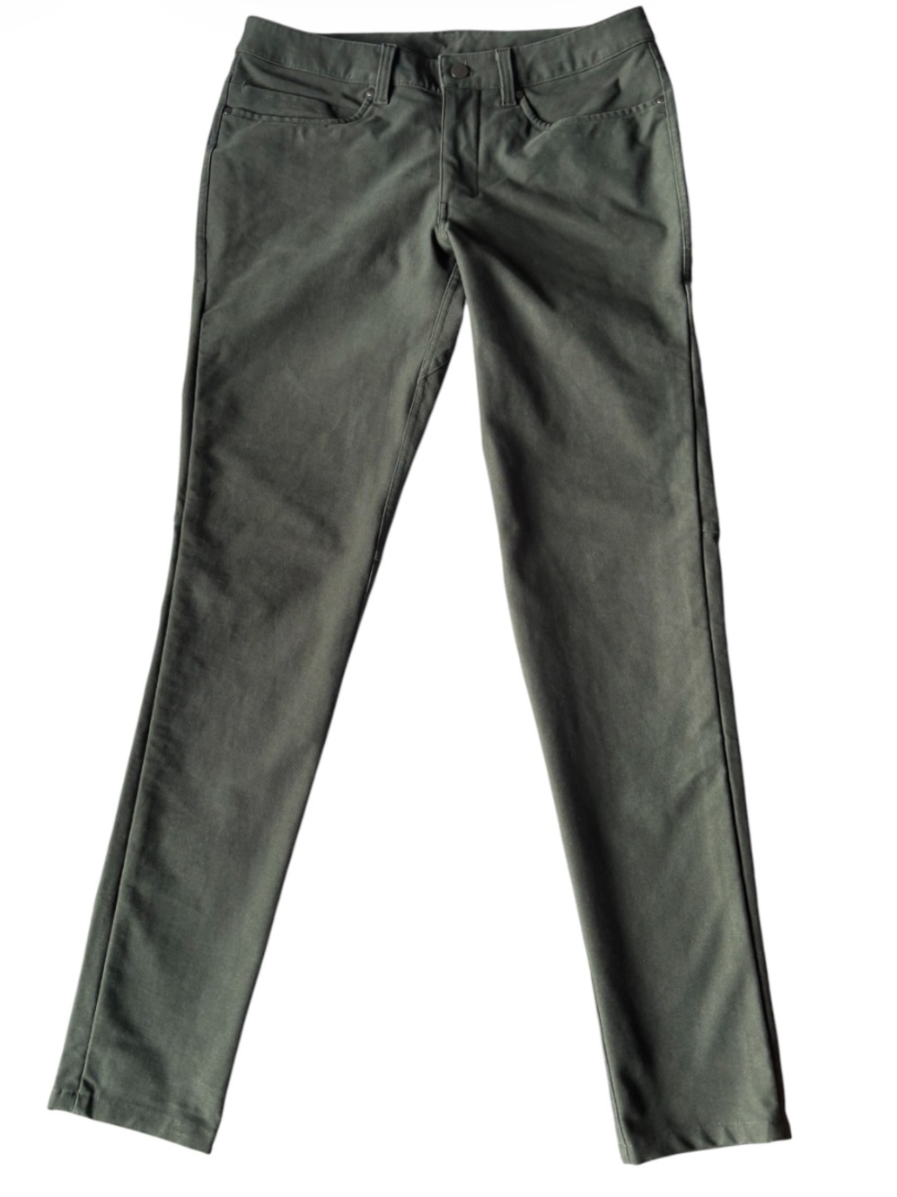Lululemon ABC Skinny Pant 31 Dark Olive Reflective Cuff Stretch 5 Pocket - Picture 2 of 16